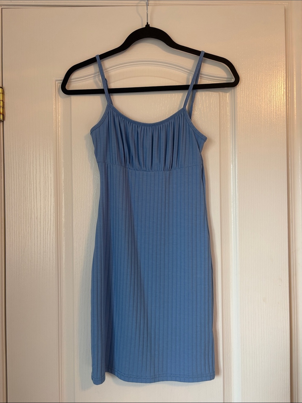Streetwear Society Light Blue Ribbed Slip Dress
